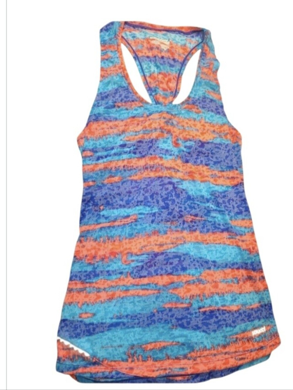 Saucony Light Tank Top Women's Small. Yoga Workout Running Orange Blue Purple